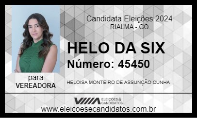 Candidato HELO DA SIX  2024 - RIALMA - Eleições