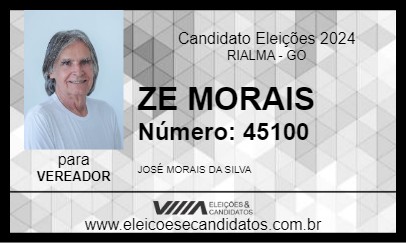 Candidato ZE MORAIS  2024 - RIALMA - Eleições