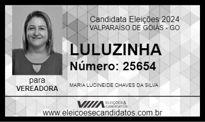 Candidato LULUZINHA 2024 - VALPARAÍSO DE GOIÁS - Eleições