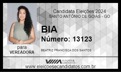 Candidato BIA 2024 - SANTO ANTÔNIO DE GOIÁS - Eleições