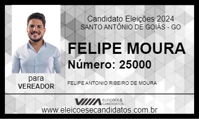 Candidato FELIPE MOURA 2024 - SANTO ANTÔNIO DE GOIÁS - Eleições