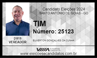 Candidato TIM 2024 - SANTO ANTÔNIO DE GOIÁS - Eleições