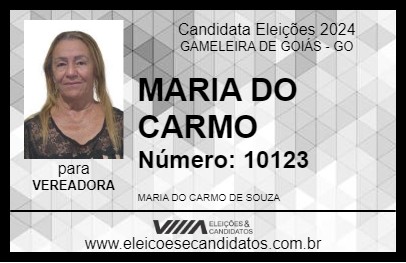 Candidato MARIA DO CARMO 2024 - GAMELEIRA DE GOIÁS - Eleições