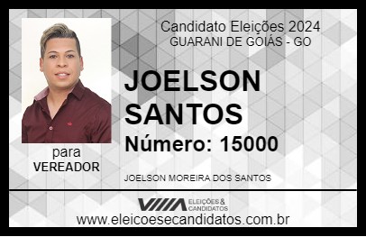 Candidato JOELSON SANTOS 2024 - GUARANI DE GOIÁS - Eleições