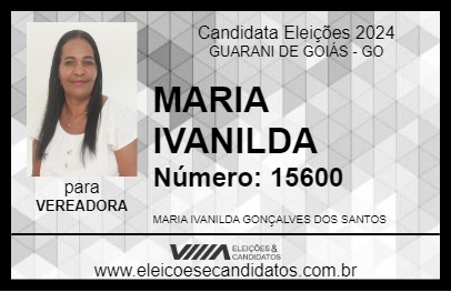 Candidato MARIA IVANILDA 2024 - GUARANI DE GOIÁS - Eleições