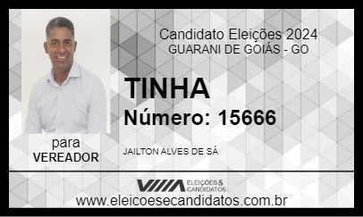 Candidato TINHA 2024 - GUARANI DE GOIÁS - Eleições