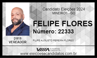 Candidato FELIPE FLORES 2024 - MINEIROS - Eleições