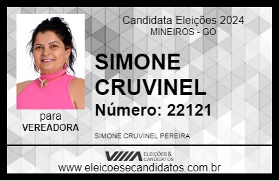 Candidato SIMONE CRUVINEL 2024 - MINEIROS - Eleições