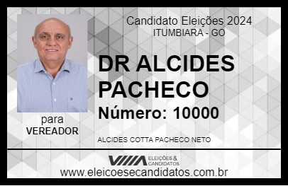 Candidato DR ALCIDES PACHECO 2024 - ITUMBIARA - Eleições