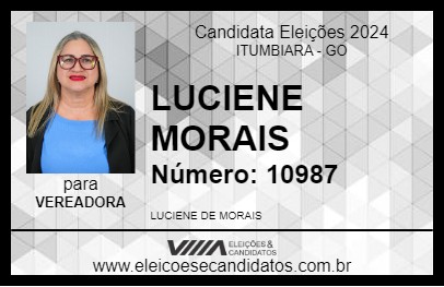 Candidato LUCIENE MORAIS 2024 - ITUMBIARA - Eleições