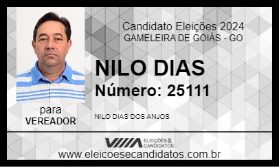 Candidato NILO DIAS 2024 - GAMELEIRA DE GOIÁS - Eleições