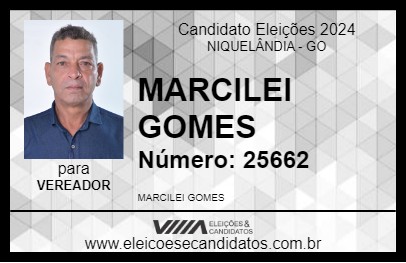 Candidato MARCILEI GOMES 2024 - NIQUELÂNDIA - Eleições