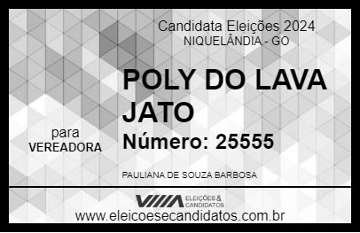 Candidato POLY DO LAVA JATO 2024 - NIQUELÂNDIA - Eleições