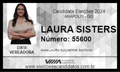 Candidato LAURA SISTERS 2024 - ANÁPOLIS - Eleições