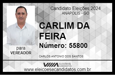 Candidato CARLIM DA FEIRA 2024 - ANÁPOLIS - Eleições