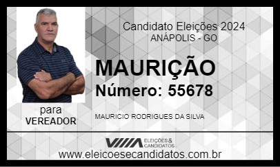 Candidato MAURIÇÃO 2024 - ANÁPOLIS - Eleições