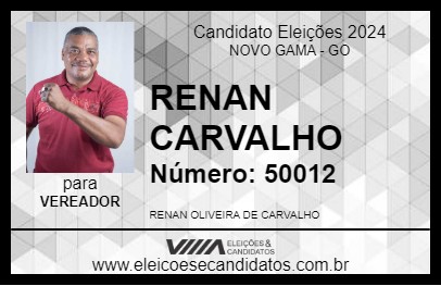 Candidato RENAN CARVALHO 2024 - NOVO GAMA - Eleições