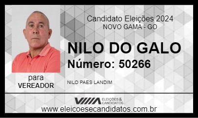 Candidato NILO DO GALO 2024 - NOVO GAMA - Eleições