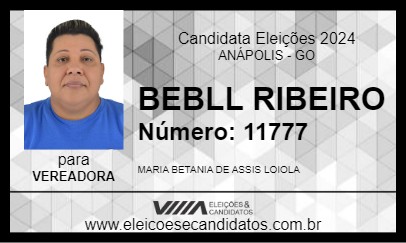 Candidato BEBELL RIBEIRO 2024 - ANÁPOLIS - Eleições