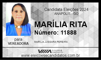 Candidato MARÍLIA RITA 2024 - ANÁPOLIS - Eleições