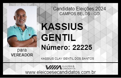 Candidato KASSIUS GENTIL 2024 - CAMPOS BELOS - Eleições