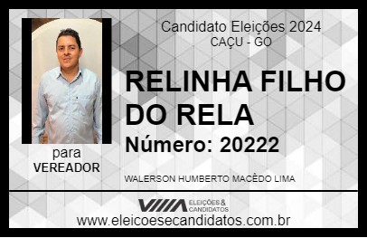 Candidato WALERSON RELINHA 2024 - CAÇU - Eleições