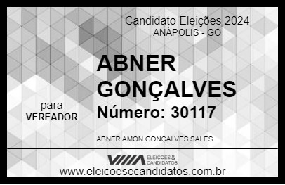 Candidato ABNER GONÇALVES 2024 - ANÁPOLIS - Eleições