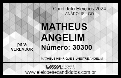 Candidato MATHEUS ANGELIM 2024 - ANÁPOLIS - Eleições