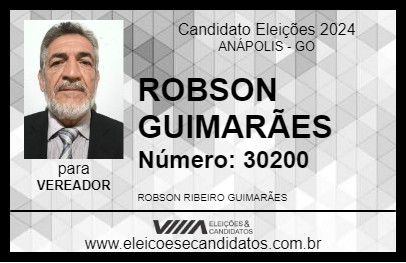 Candidato ROBSON GUIMARÃES 2024 - ANÁPOLIS - Eleições