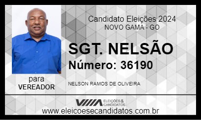 Candidato SGT. NELSÃO 2024 - NOVO GAMA - Eleições