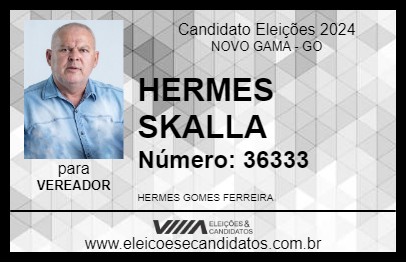 Candidato HERMES SKALLA 2024 - NOVO GAMA - Eleições