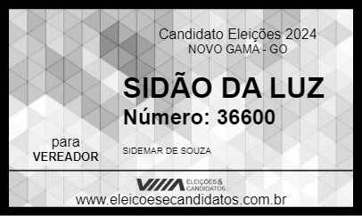 Candidato SIDÃO DA LUZ 2024 - NOVO GAMA - Eleições