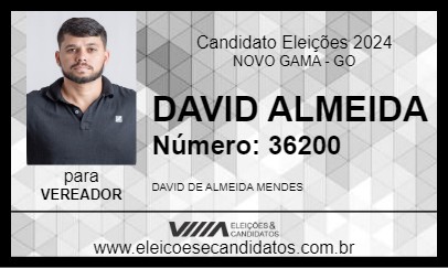 Candidato DAVID ALMEIDA 2024 - NOVO GAMA - Eleições