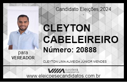 Candidato CLEYTON CABELEIREIRO 2024 - RIO VERDE - Eleições