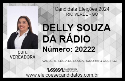 Candidato DELLY SOUZA DA RÁDIO 2024 - RIO VERDE - Eleições