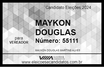 Candidato MAYKON DOUGLAS 2024 - TEREZÓPOLIS DE GOIÁS - Eleições