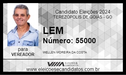 Candidato LEM 2024 - TEREZÓPOLIS DE GOIÁS - Eleições