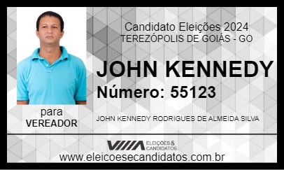 Candidato JOHN KENNEDY 2024 - TEREZÓPOLIS DE GOIÁS - Eleições