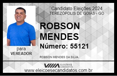 Candidato ROBSON MENDES 2024 - TEREZÓPOLIS DE GOIÁS - Eleições