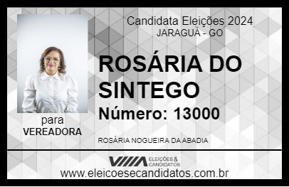 Candidato ROSÁRIA DO SINTEGO 2024 - JARAGUÁ - Eleições