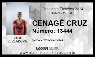 Candidato CENAGÊ CRUZ 2024 - JARAGUÁ - Eleições