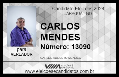 Candidato CARLOS MENDES 2024 - JARAGUÁ - Eleições