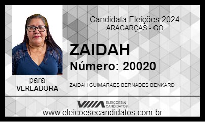 Candidato ZAIDAH 2024 - ARAGARÇAS - Eleições