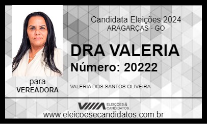 Candidato DRA VALERIA 2024 - ARAGARÇAS - Eleições