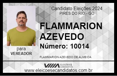 Candidato FLAMMARION AZEVEDO 2024 - PIRES DO RIO - Eleições