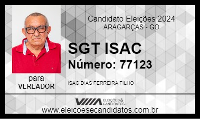 Candidato SGT ISAC 2024 - ARAGARÇAS - Eleições