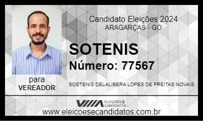 Candidato SOSTENIS 2024 - ARAGARÇAS - Eleições