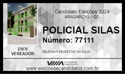 Candidato POLICIAL SILAS 2024 - ARAGARÇAS - Eleições