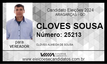 Candidato CLOVES SOUSA 2024 - ARAGARÇAS - Eleições