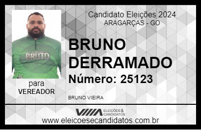 Candidato BRUNO DERRAMADO 2024 - ARAGARÇAS - Eleições